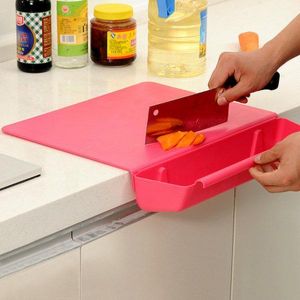 kitchen For You  מוצרים חמים  2 in 1 Thickened Antibacteria Cutting Board Collecting Board Kitchen Tool